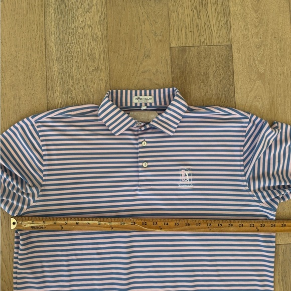 Peter Millar Summer Comfort Striped Polo LARGE LOGO TPC Scottsdale - Picture 5 of 7
